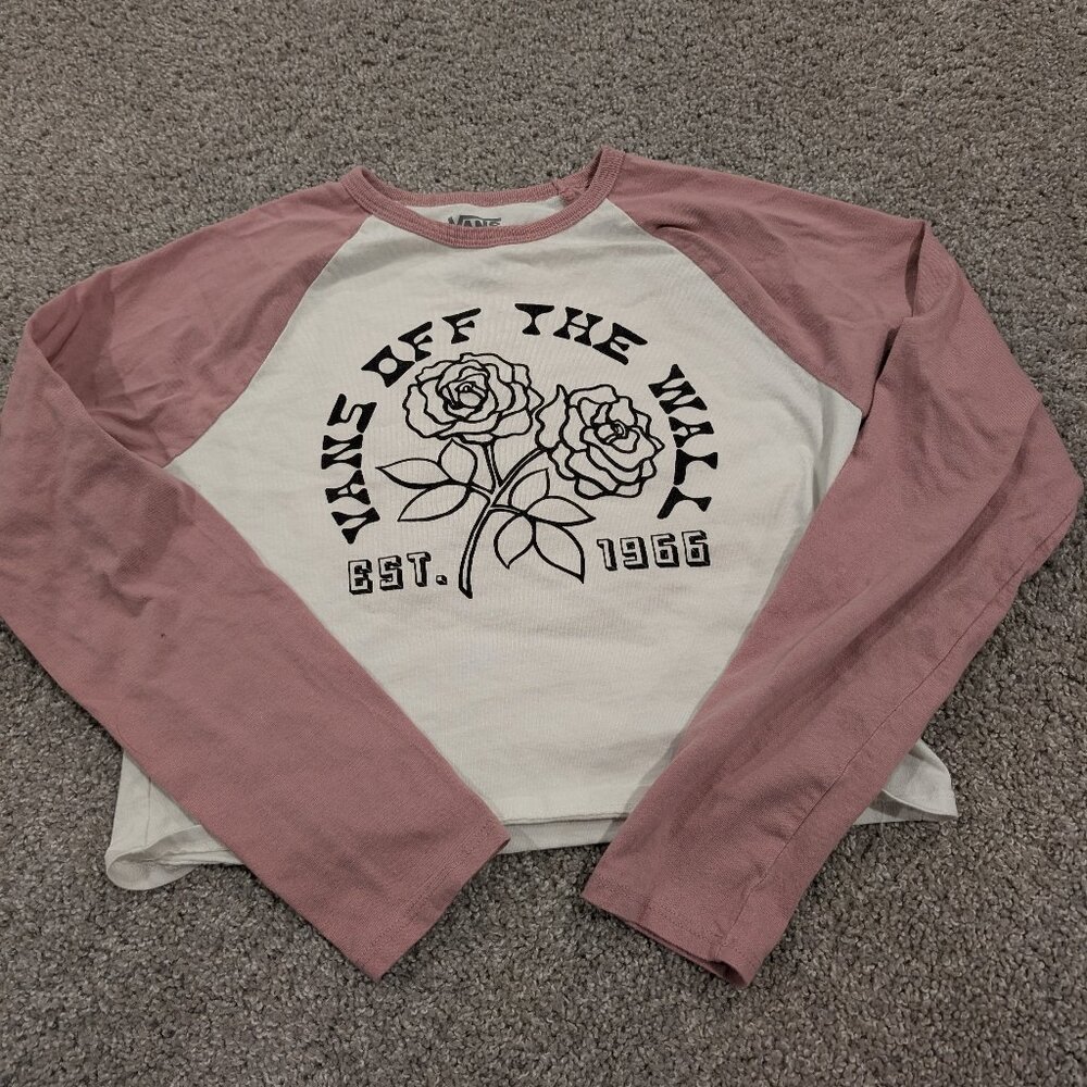 Girls Vans Cropped Long Sleeve T-shirt